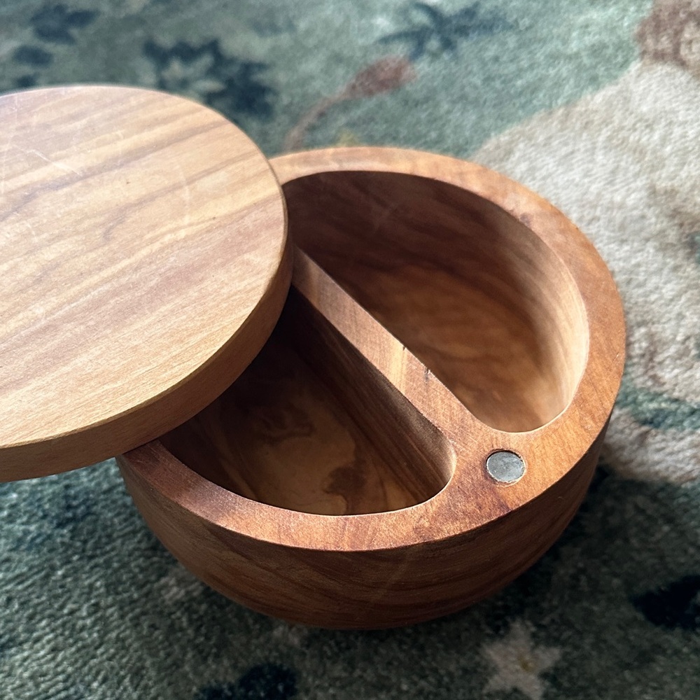 RSVP Olive Wood Salt Box